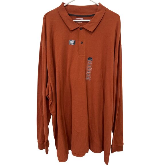St Johns Bay Heritage Sueded Jersey Shirt Size 4XL Tall Long Sleeve Cotton NEW - Picture 1 of 13
